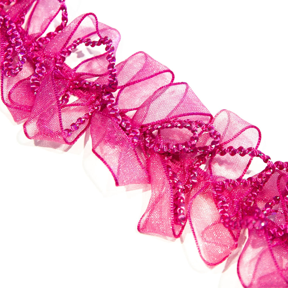 Organza Ribbon Stretch Trim w Braided Loop