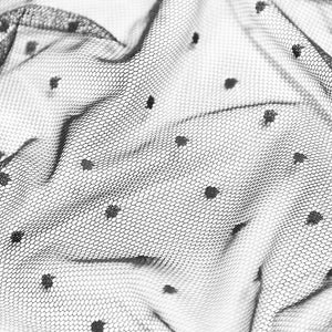 Polka Dots Spots Stretch Mesh