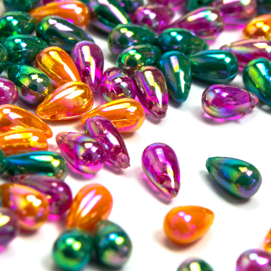 Teardrop Beads - Horizontal Drilled -10x6mm (48 Pack)