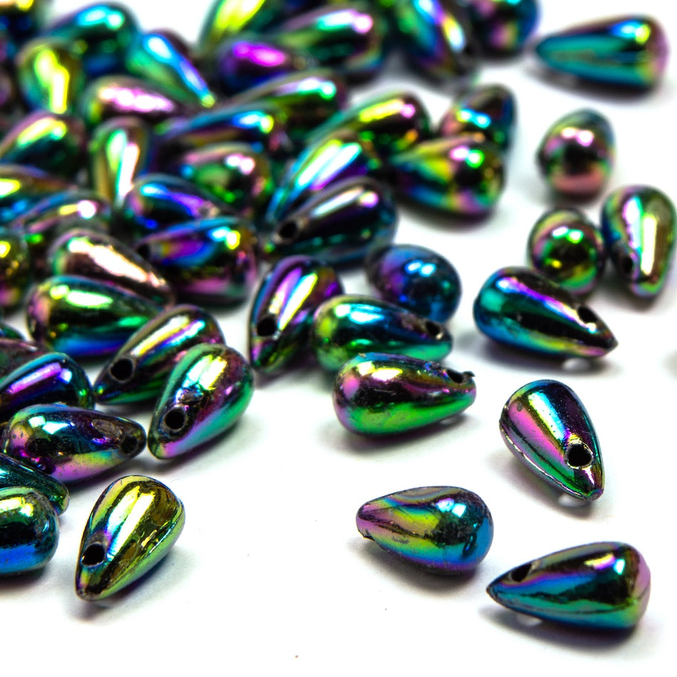 Teardrop Beads - Horizontal Drilled -10x6mm (48 Pack)