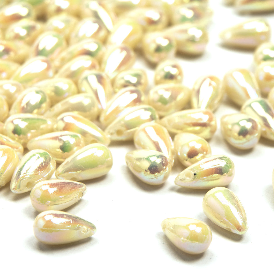 Teardrop Beads - Horizontal Drilled -10x6mm (48 Pack)