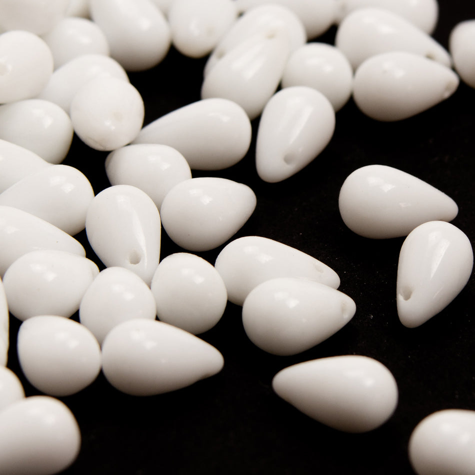 Teardrop Beads - Horizontal Drilled -10x6mm (48 Pack)
