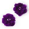 Flower Chiffon Diamante Pearl (Pair)
