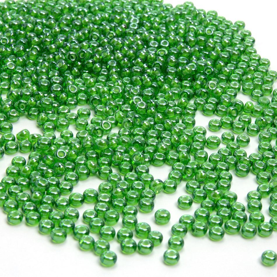Colour-Lined Round Glass Seed Beads - 8/0 3.1mm