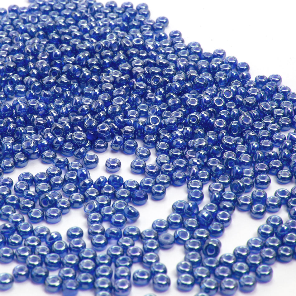 Colour-Lined Round Glass Seed Beads - 8/0 3.1mm