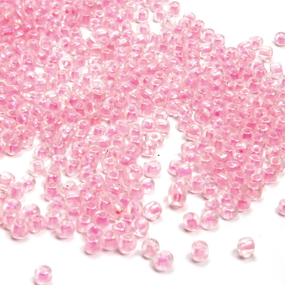 Colour-Lined Round Glass Seed Beads - 8/0 3.1mm