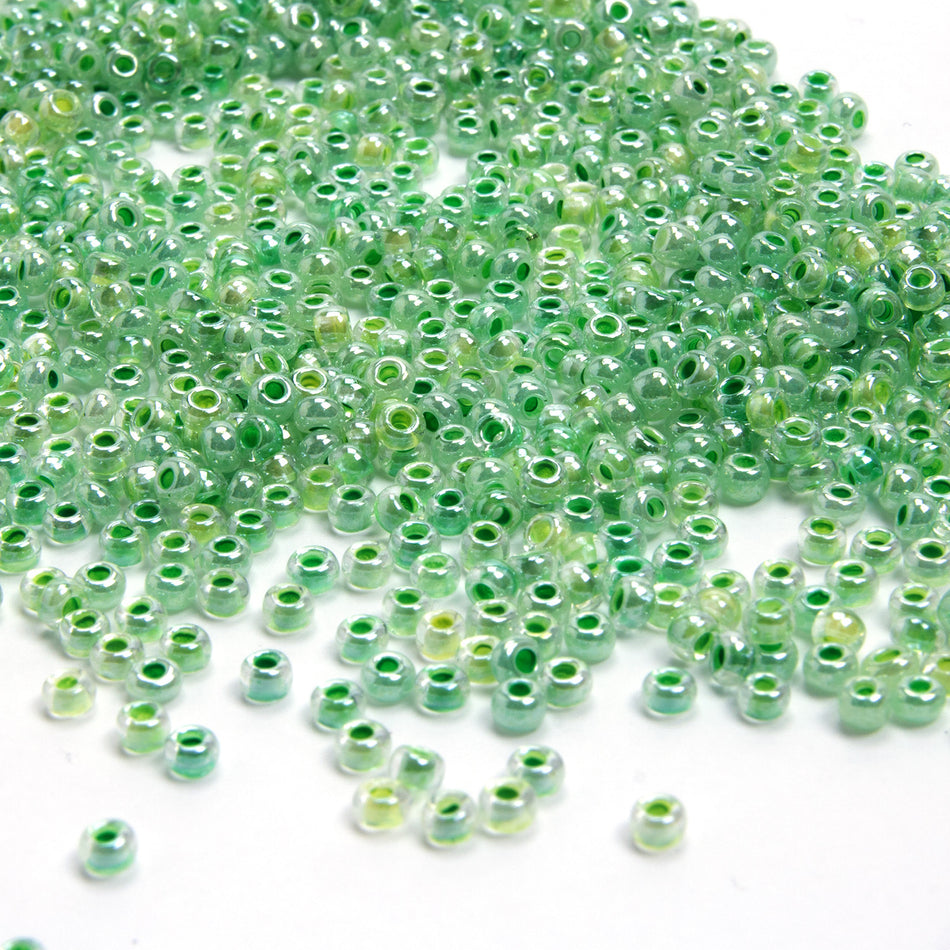 Colour-Lined Round Glass Seed Beads - 8/0 3.1mm