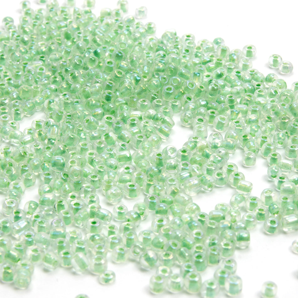 Colour-Lined Round Glass Seed Beads - 8/0 3.1mm