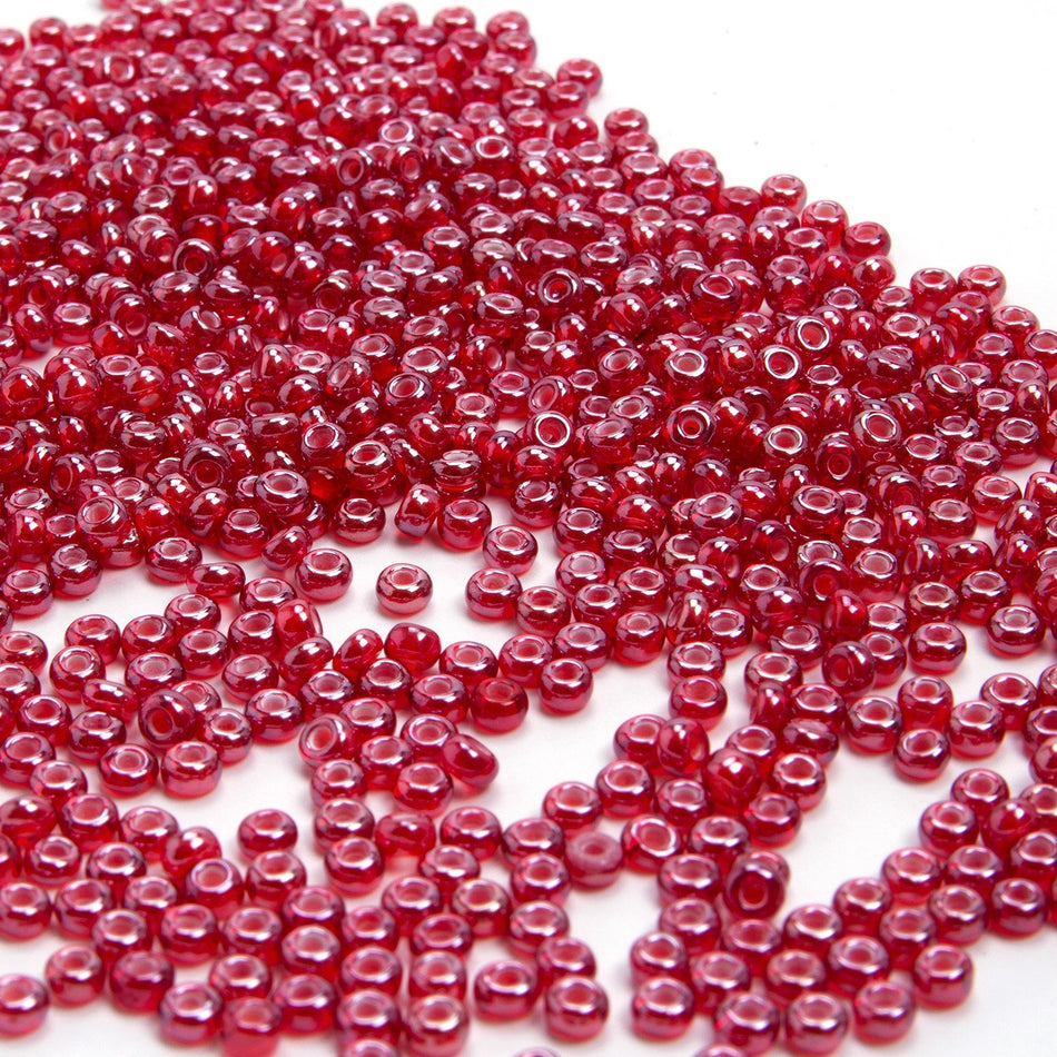 Colour-Lined Round Glass Seed Beads - 8/0 3.1mm