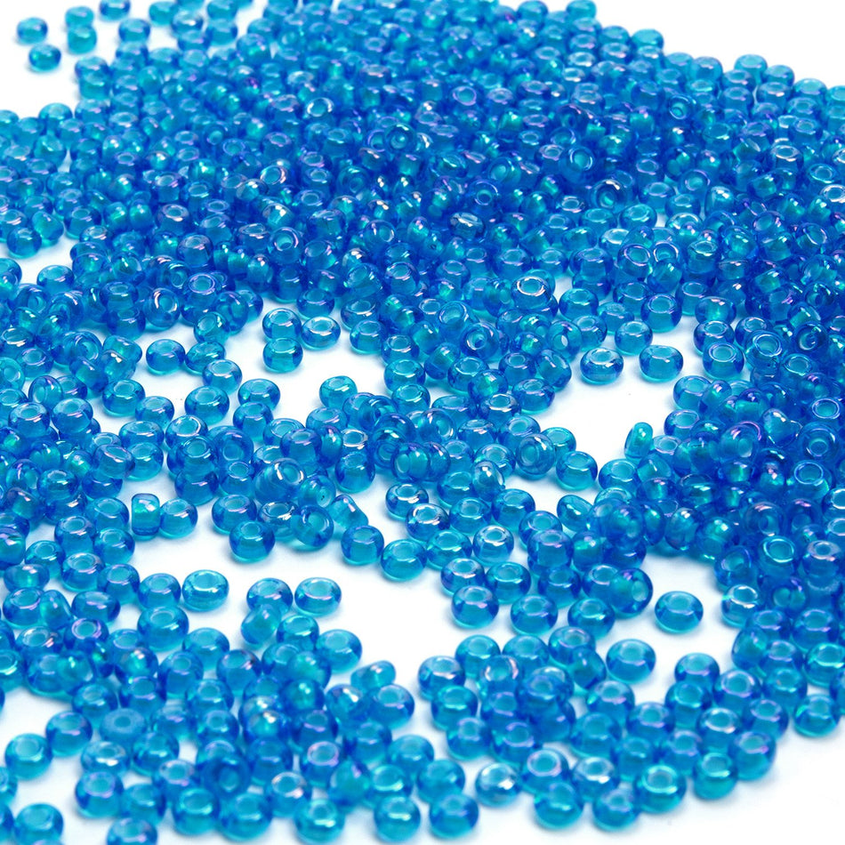 Colour-Lined Round Glass Seed Beads - 8/0 3.1mm