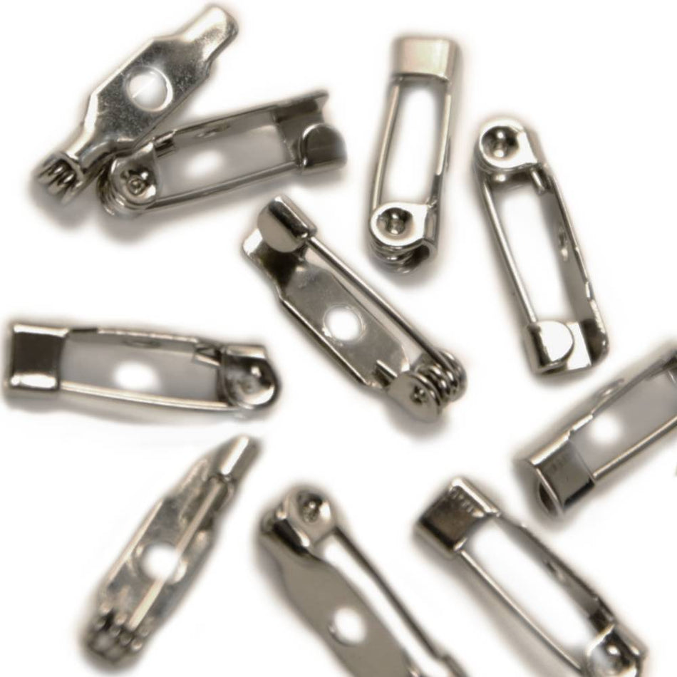 Brooch Pins - Safety Back w Sew-on Holes (10 Pack)