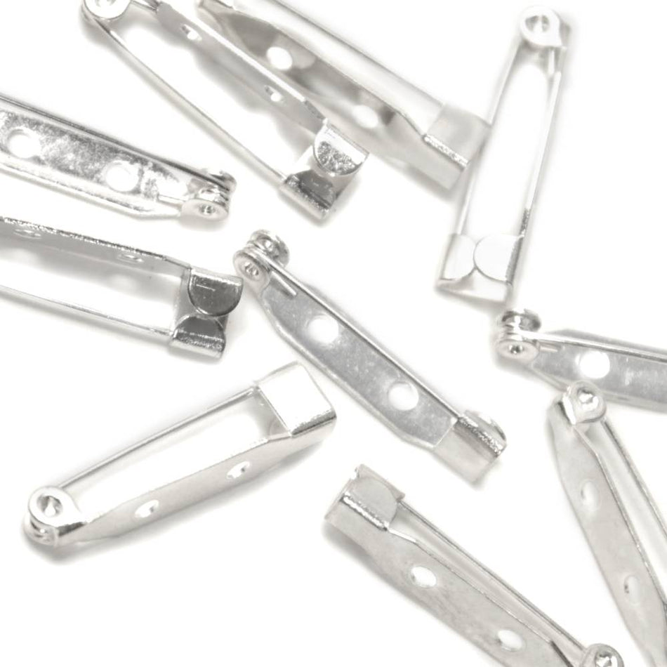Brooch Pins - Safety Back w Sew-on Holes (10 Pack)