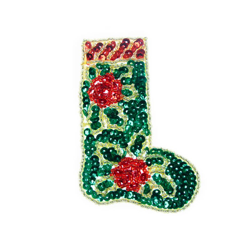 Christmas Sequin & Beaded Motif