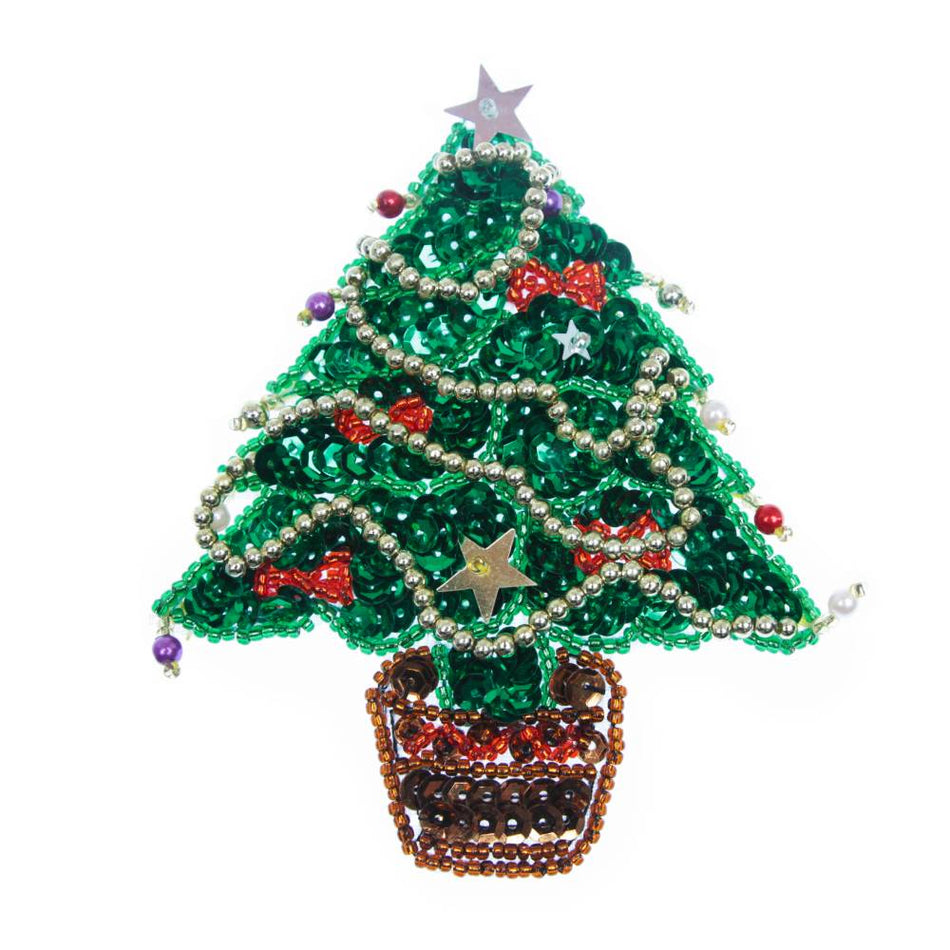Christmas Sequin & Beaded Motif