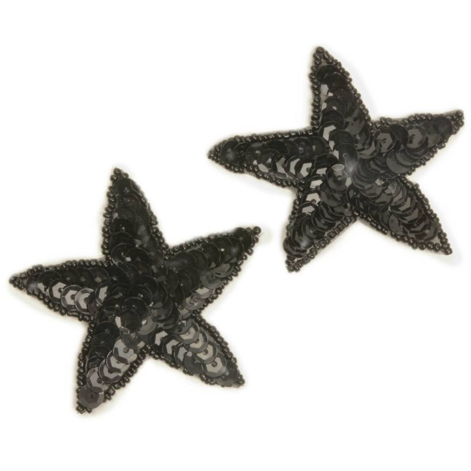 Star Sequin & Beaded Motif (Pair)