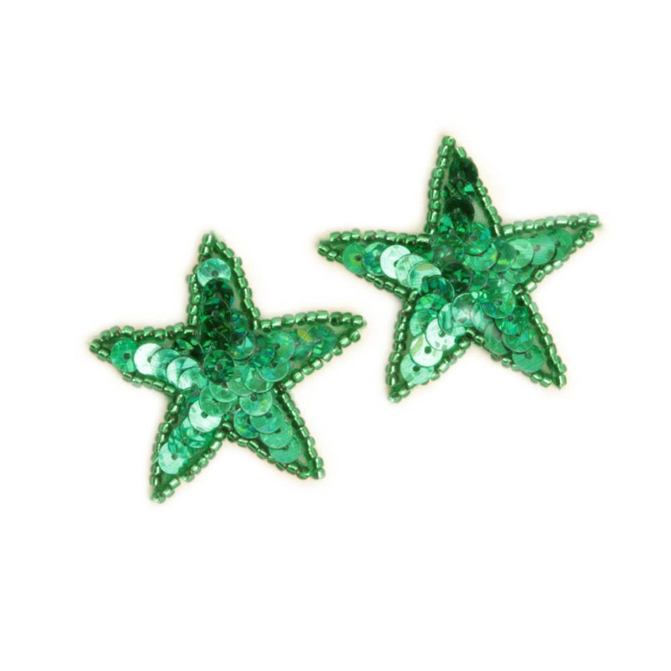 Star Sequin & Beaded Motif (Pair)