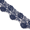 Rose Vine Embroidered Lace Trim w Scalloped Edging