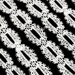 Lace Guipure Trim w Double-Sided Floral Scallop Edging
