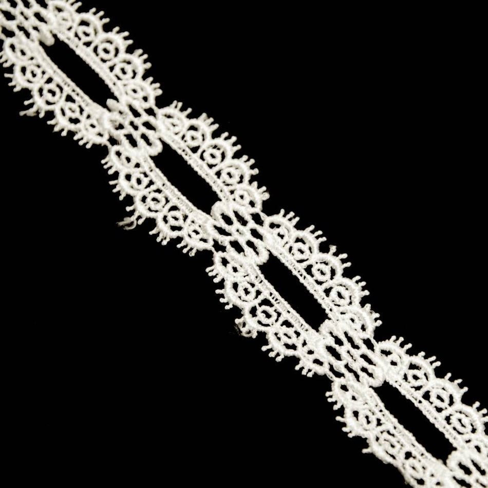 Lace Guipure Trim w Double-Sided Floral Scallop Edging