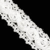 Lace Trim w 3D Fabric Roses & Pearls