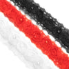 Lace Trim w 3D Fabric Roses & Pearls