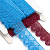 Swirl Embroidered Lace Trim w Scalloped Edging