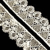 Swirl Embroidered Lace Trim w Scalloped Edging