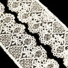 Swirl Embroidered Lace Trim w Scalloped Edging