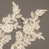 Floral & Leaf Sequin & Beaded Lace Motif (Pair)