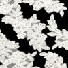 Floral & Leaf Sequin & Beaded Lace Motif (Pair)