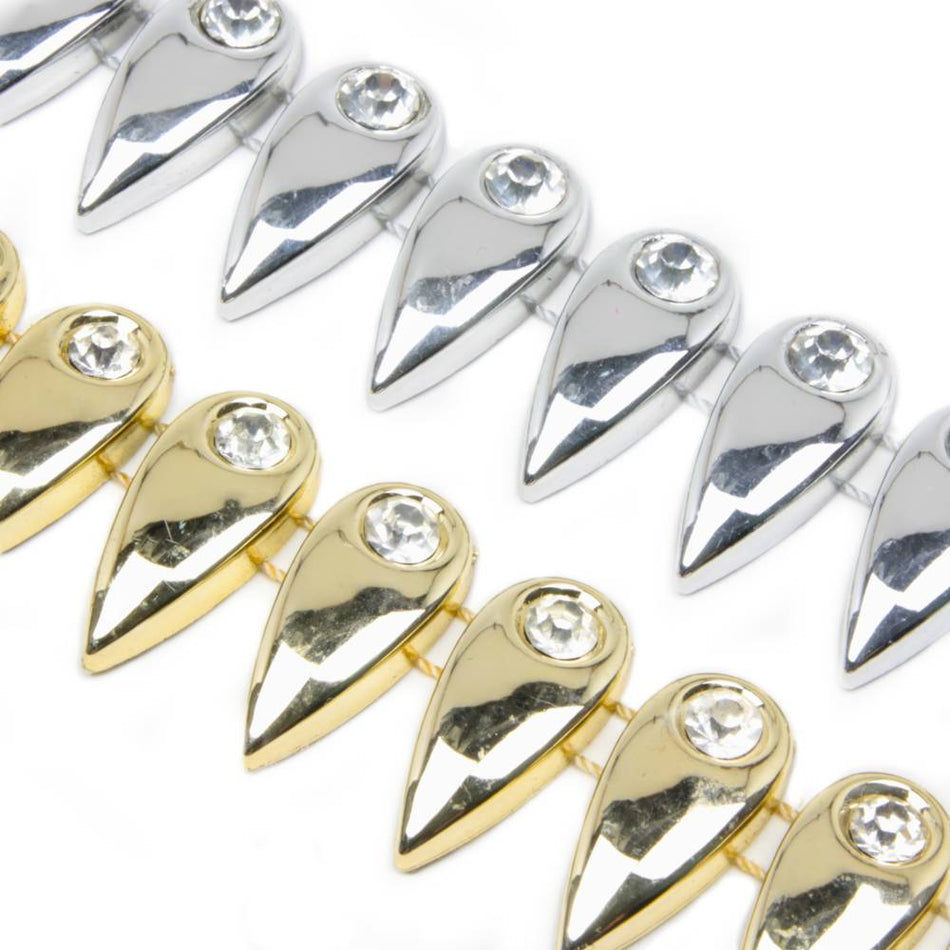 Teardrop Metallic Trim w Diamante