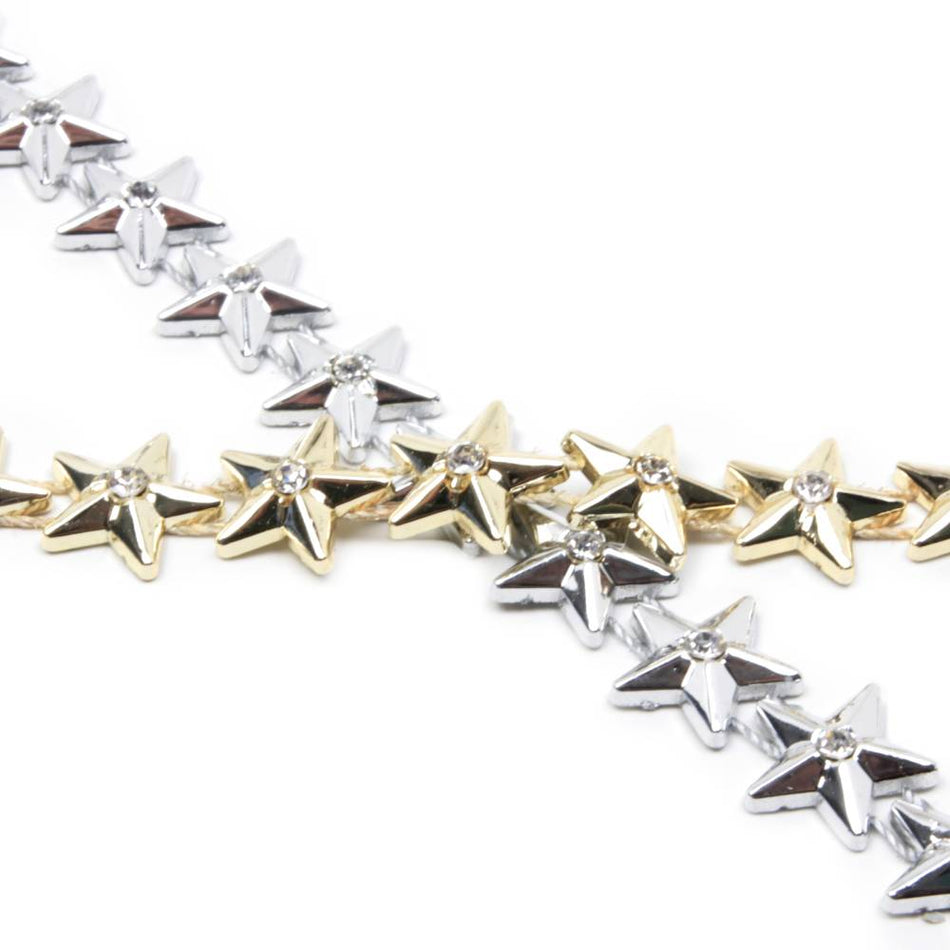 Star Metallic Trim w Diamante