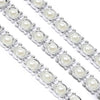 Silver Chain Trim w Round Pearls