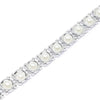 Silver Chain Trim w Round Pearls