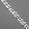 Bevelled Rectangular Bar Metallic Trim w Diamante