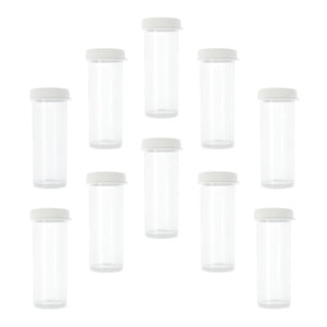 Plastic Vials w Snap Cap (10 Pack)