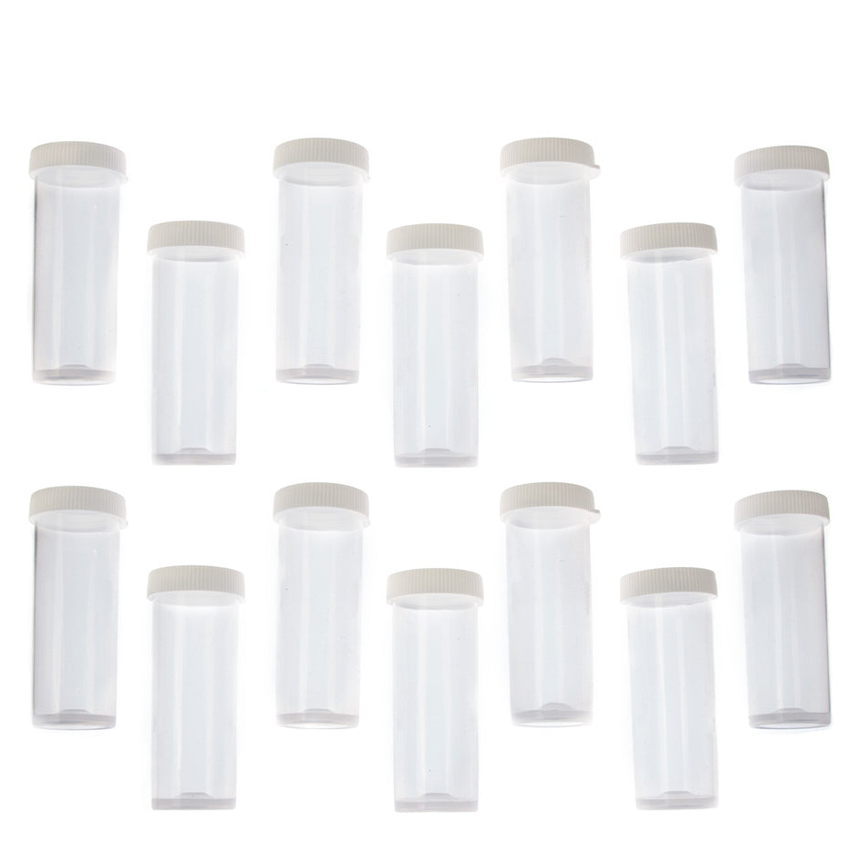 Plastic Vials w Snap Cap (10 Pack)