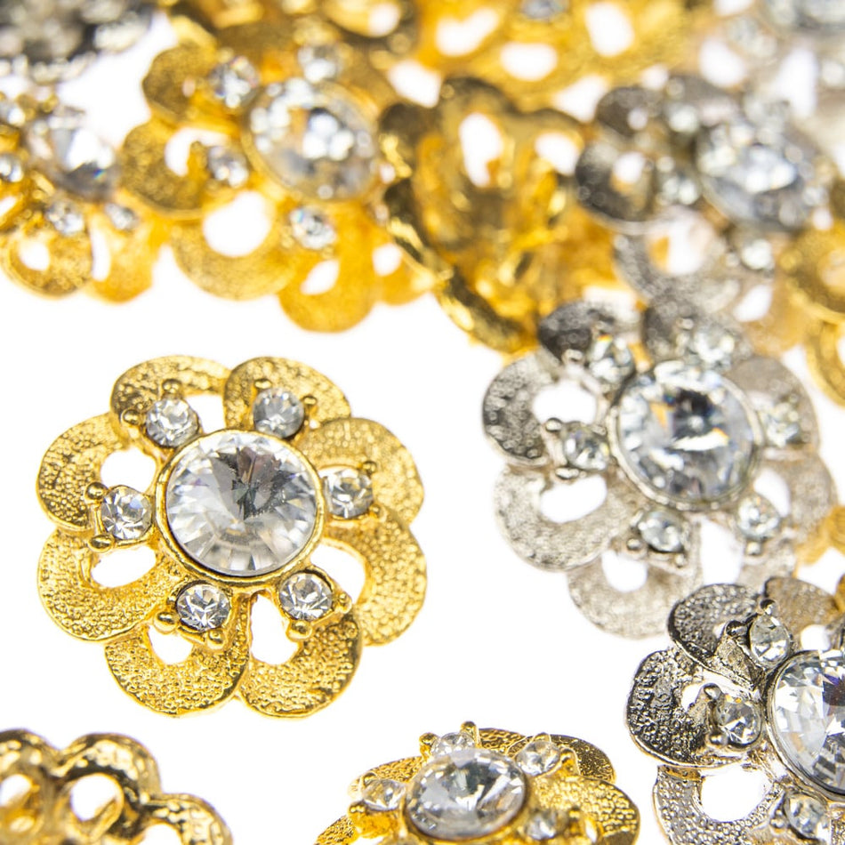 Vintage Style Diamante Buttons - Mary