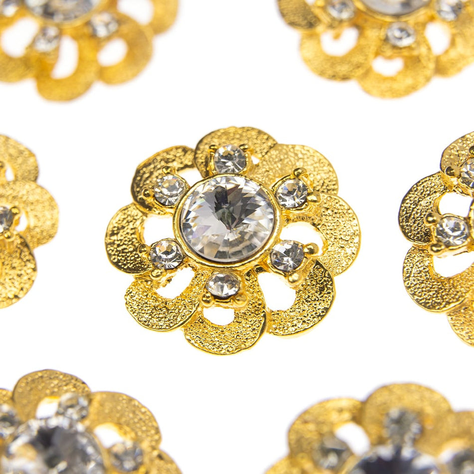 Vintage Style Diamante Buttons - Mary