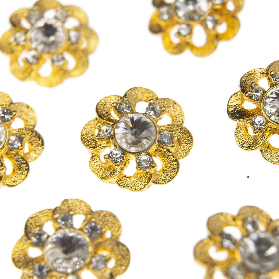 Vintage Style Diamante Buttons - Mary