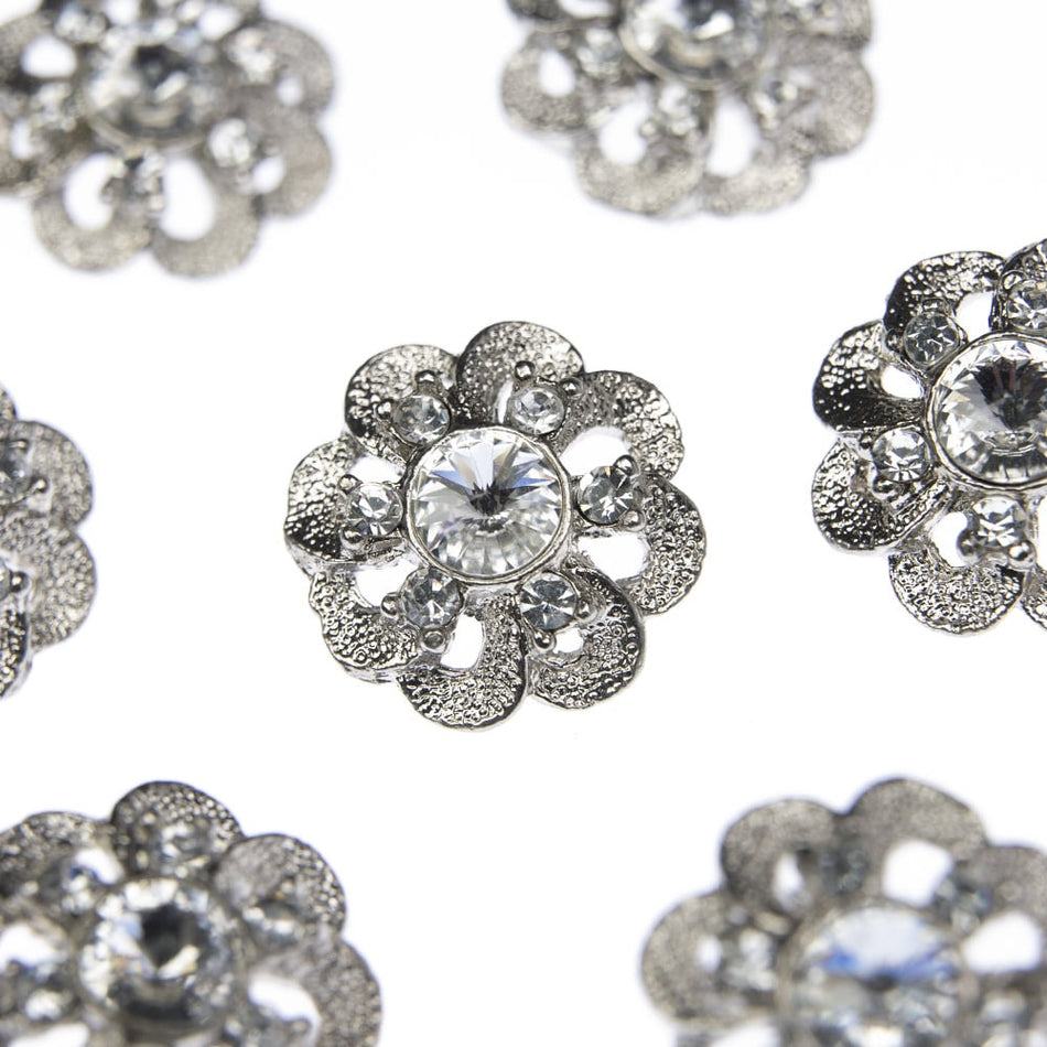 Vintage Style Diamante Buttons - Mary