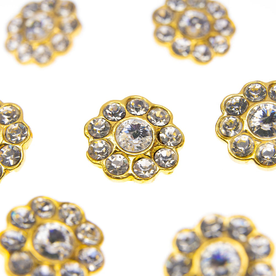 Vintage Style Diamante Buttons - Alice