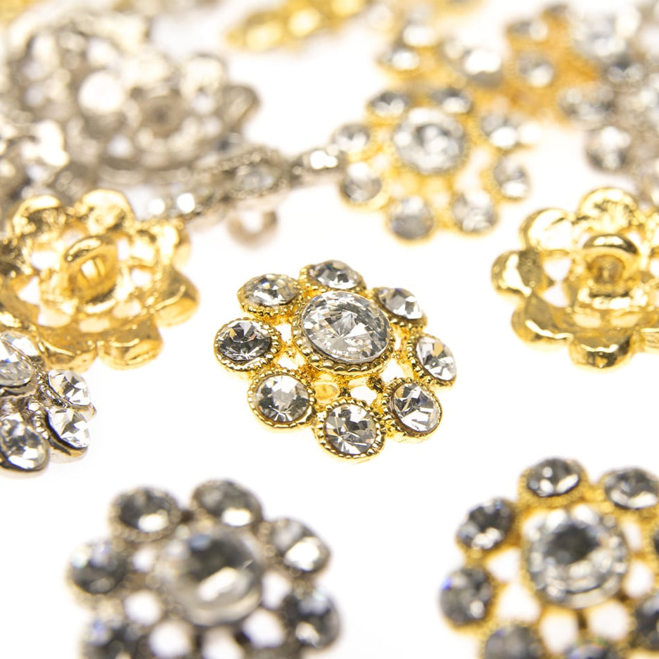 Vintage Style Diamante Buttons - Emily