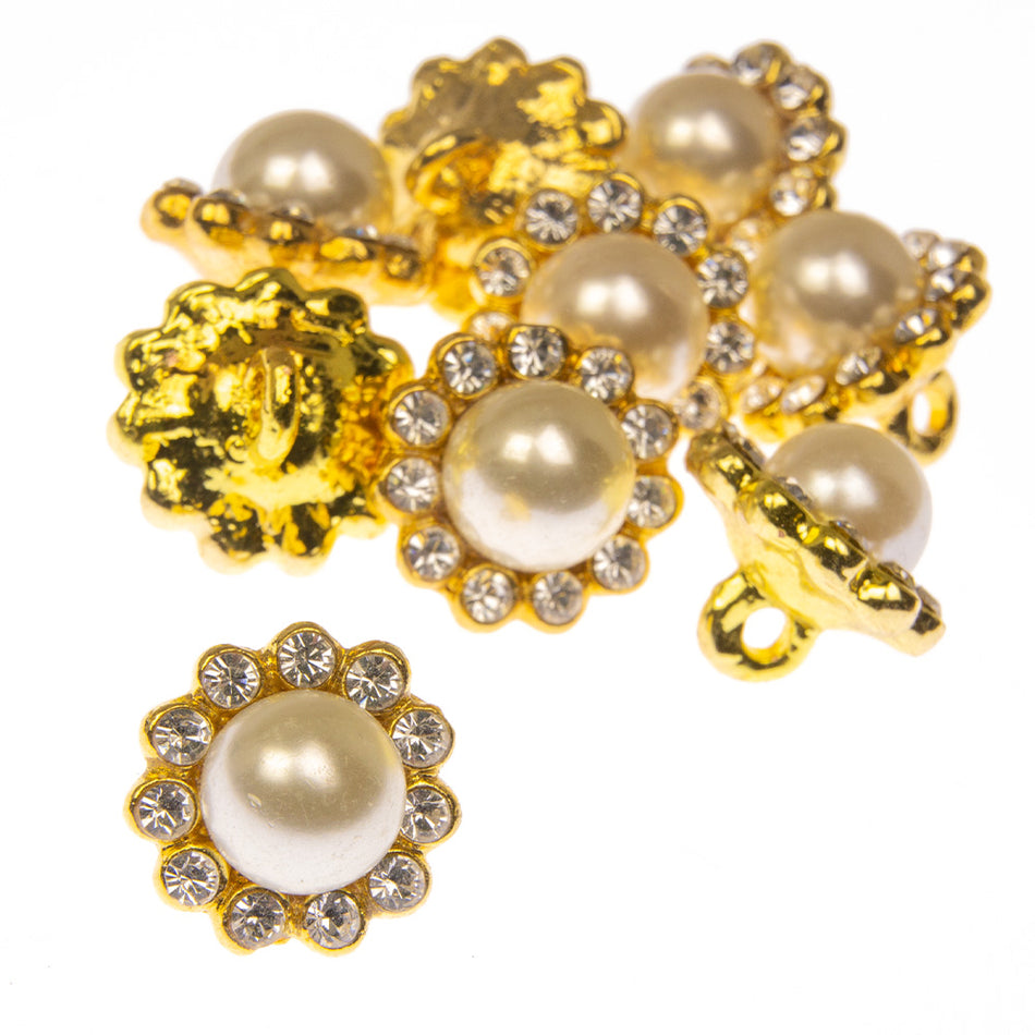 Vintage Style Diamante Buttons - Nancy