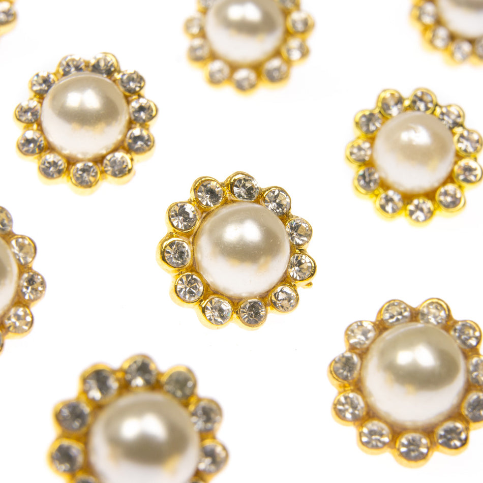 Vintage Style Diamante Buttons - Nancy