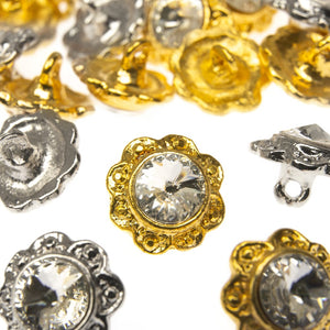 Vintage Style Diamante Buttons - Polly