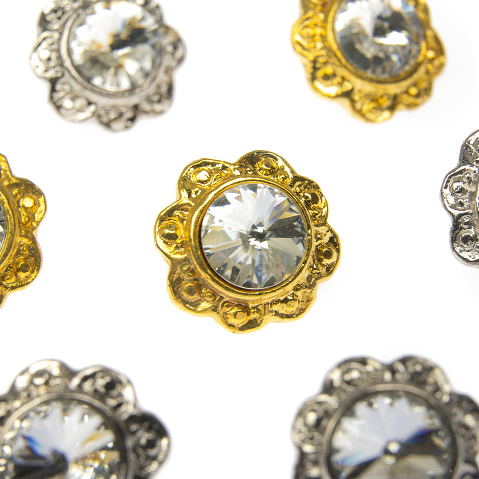 Vintage Style Diamante Buttons - Polly