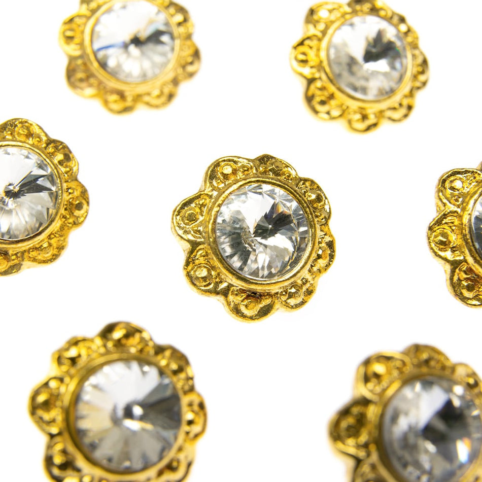 Vintage Style Diamante Buttons - Polly