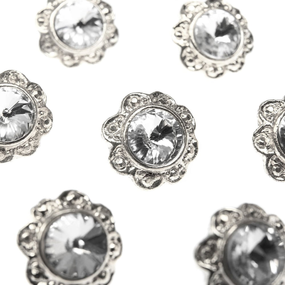 Vintage Style Diamante Buttons - Polly