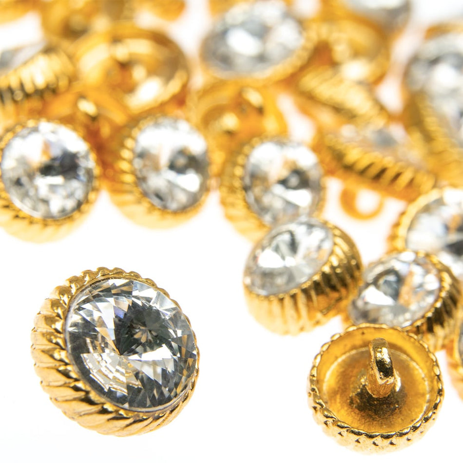 Vintage Style Diamante Buttons - Lena